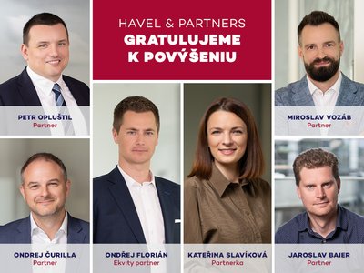 Ondřej Florián sa stáva spoločníkom HAVEL & PARTNERS, advokátska kancelária má aj 5 nových partnerov a povyšuje celkom 21 právnikov a právničiek